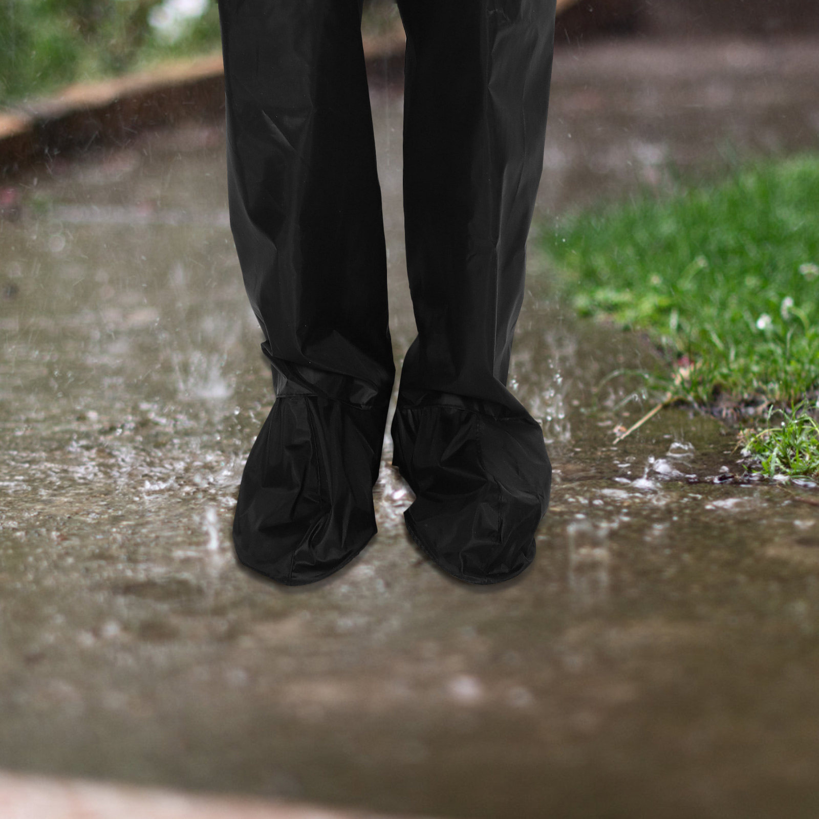 Cycling Gear Rain - 1 Par de Pantalones Impermeables para