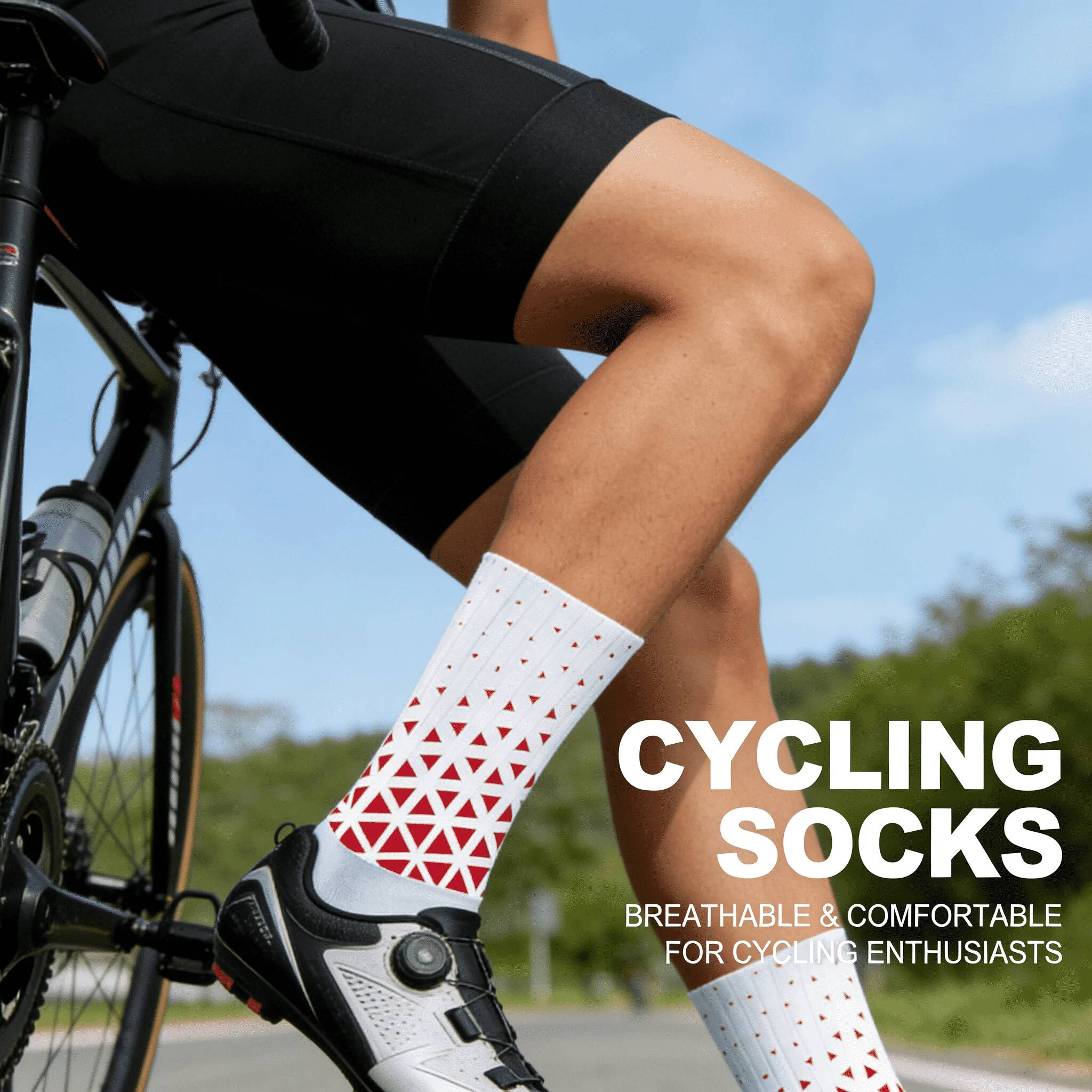 Cycling High Gear - Calcetines de Ciclismo Profesionales Antideslizantes 2026,