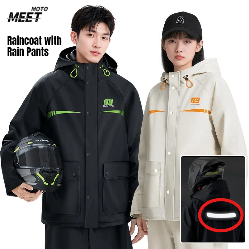 Cycling Gear Rain - Conjunto de Pantalones y Chaqueta Impermeables
