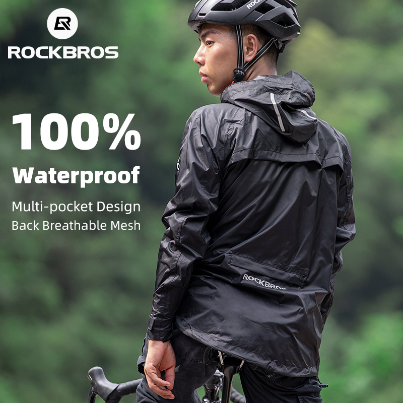 Cycling Gear Rain - ROCKBROS-chubasquero impermeable para ciclismo para hombre,