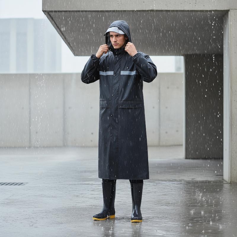 Cycling Gear Rain - Impermeable Largo para Hombre y Mujer,