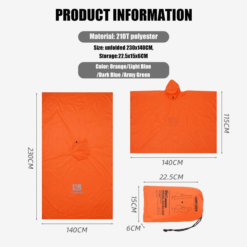 Poncho Impermeable 3 en 1, Lig - Cycling Gear Rain reseña y precio