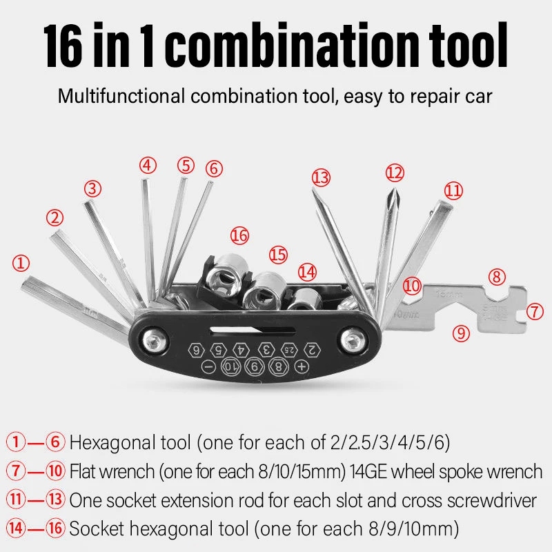 Kit de Reparación de Bicicleta - Cycling Gear Organizer Bag reseña y precio